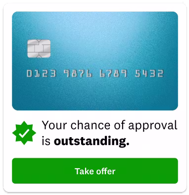 Credit card with outstanding approval odds